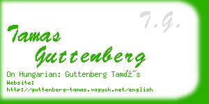 tamas guttenberg business card